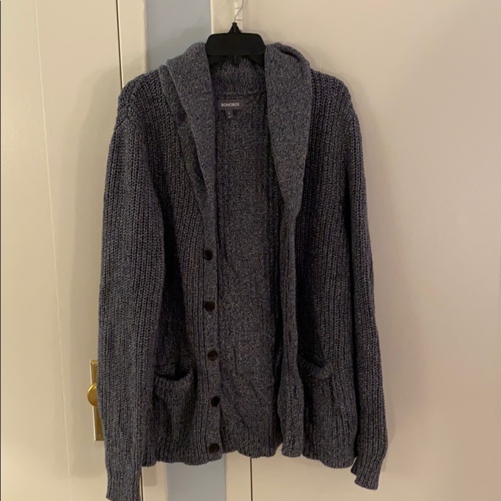 Gray Bonobos Shawl Collar Cardigan Sweater